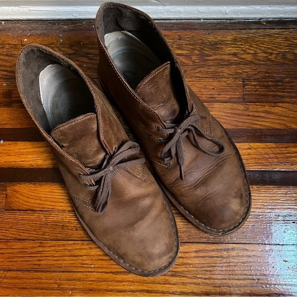 Clarks Bushacre 2 Beeswax Leather Desert Chukka Boot Brown size 9 - Picture 3 of 9